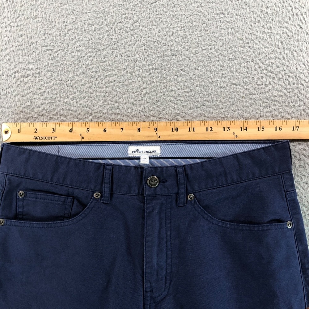 Peter Millar Pants Mens 32x33 Mens Blue Ultimate Sateen 5 Pocket Stretch Golf - Picture 9 of 14